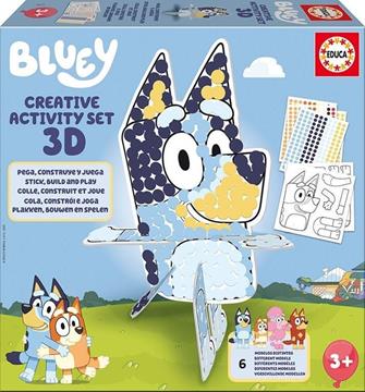 Imagen de Set creativo 3D de Bluey con 4 personajes diferentes ¡colorea, monta y juega!