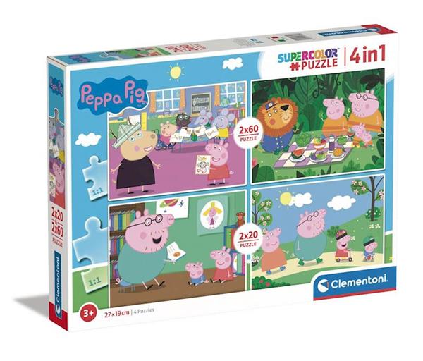 Imagen de Puzzle Peppa Pig 2X20 mas 2X60 