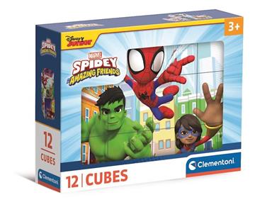 Imagen de Puzzle Infantil Rompecabezas 12 cubos Spidey And His Amazing Friends
