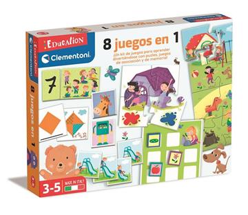 Imagen de Juegos para aprender divirtiendose 8 Juegos En 1. ( Las formas,colores,numeros,cantidades,letras y palabras) 37x28.1x5.5 cm
