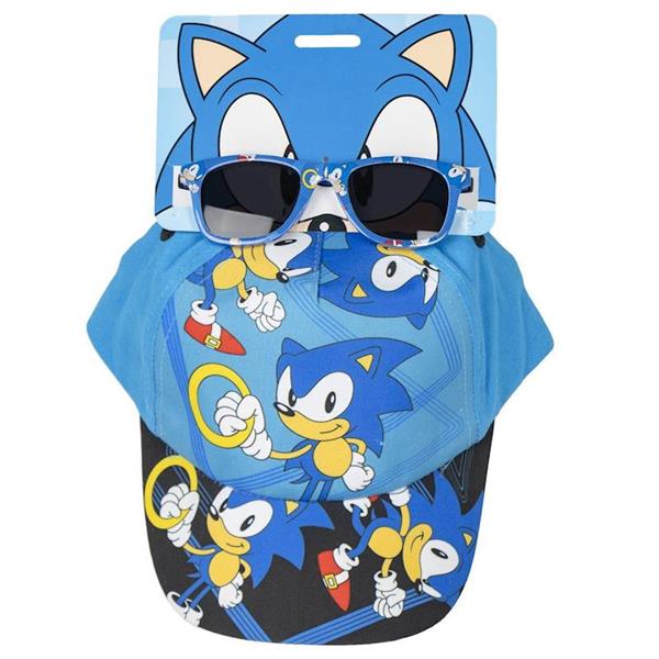 Imagen de Gorra 53 cm y gafas de sol infantiles Sonic