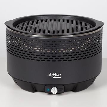 Imagen de Barbacoa redonda sin humo color negro Aktive 34 cm