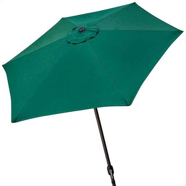 Imagen de Parasol 300 cm con chimenea y mástil de aluminio 3,8 cm color verde