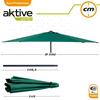 Imagen de Parasol 300 cm con chimenea y mástil de aluminio 3,8 cm color verde