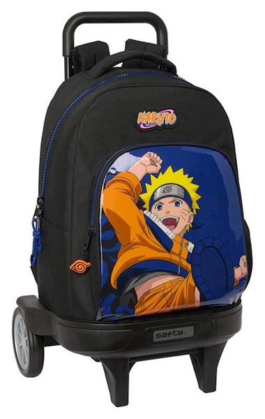 Imagen de MOCHILA GDE. C/RUEDAS COMPACT EVOL. EXT. NARUTO "NINJA" 33X45X22 CM