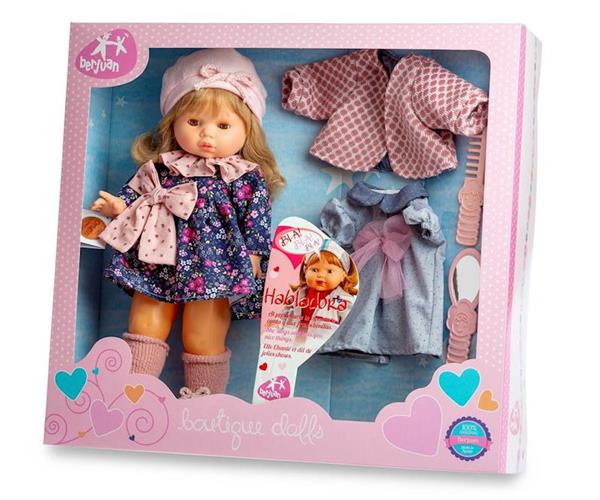 Imagen de Muñeca Llorona Trousseau Colette Con Vestido Flores