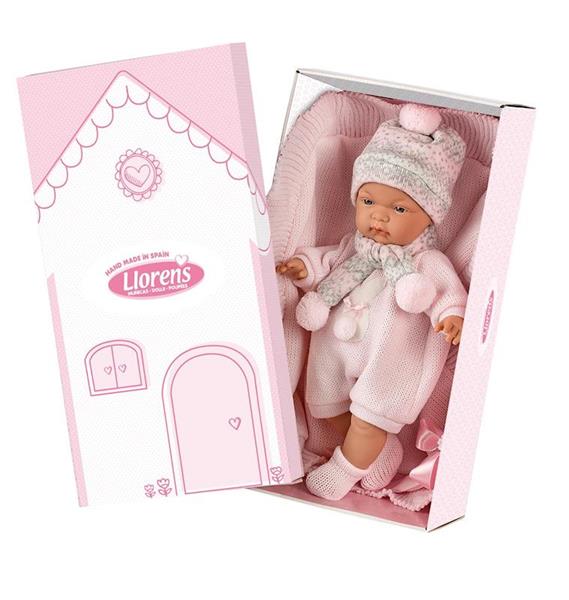 Imagen de Muñeca Joelle Llorona 38 Cms Toquilla Rosa Llorens