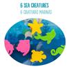 Imagen de Tapiz actividades Agua Incluye 6 figuras marinas 80x28x82 cm
