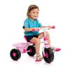 Imagen de Triciclo Baby Rosa con ruedad de goma. 124x60x1 cm. Con cinturón de seguridad y cubeta.