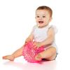 Imagen de Bola sensorial 20 cm rosa. Con colores y textura suave para la diversión y aprendizaje de los bebes.
