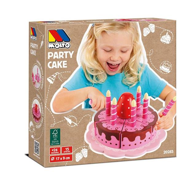 Imagen de Tarta Cumpleaños Madera Rosa