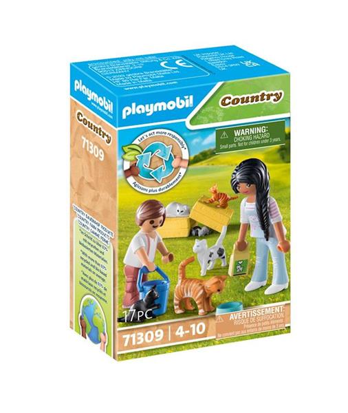 Imagen de PLAYMOBIL Country Familia Feliz de Gatos con Accesorios