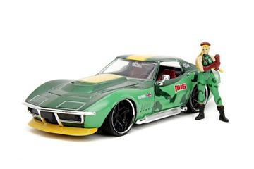 Imagen de Coche Street Fighter Ii Cammy 1969 Chevrolet Corvette Escala 1:24 con Figura Smoby 253255061