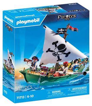Imagen de Barco pirata con motor submarino Playmobil.