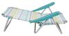 Imagen de Silla playa aluminio multiposicion rayas, con reposacabezas 25 cm, 80x65x45cm, 25 cm altura asiento.