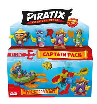 Imagen de Figura Piratix Shark Treasure Pack Capitan - Modelos Surtidos