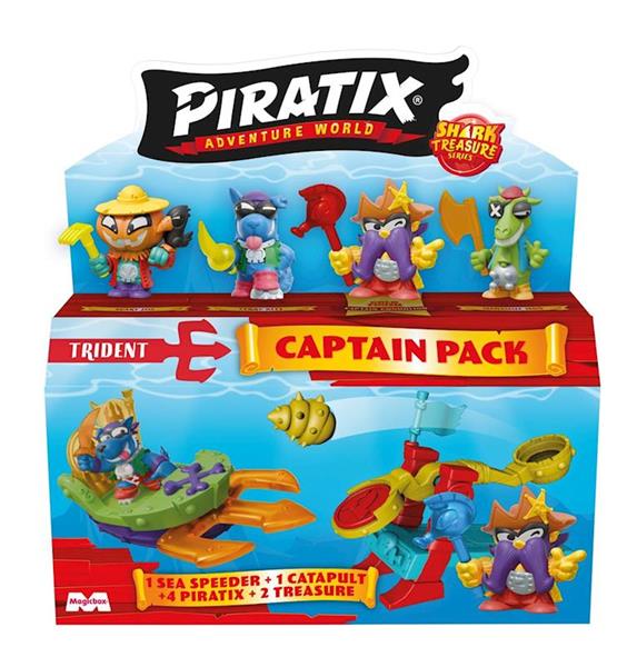 Imagen de Figura Piratix Shark Treasure Pack Capitan - Modelos Surtidos