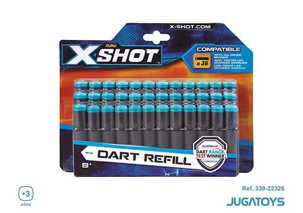 Imagen de X-Shot Dardos Refill Blister 36 Unidades