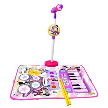 Imagen de Alfombra Minnie Mouse Batería Y Piano Con Micrófono Y Sporte