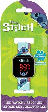 Imagen de Reloj led Stitch digital con calendario y hora 18x7.5x3 cm