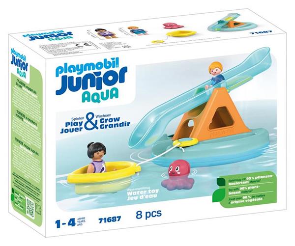 Imagen de Isla de baño con tobogán Playmobil Junior.