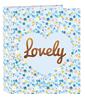 Imagen de Carpeta F. 4 Anillas 35Mm Lomo Ancho Moos "Lovely" 27X33X6Cm