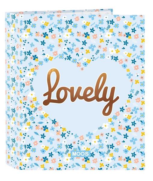 Imagen de Carpeta F. 4 Anillas 35Mm Lomo Ancho Moos "Lovely" 27X33X6Cm