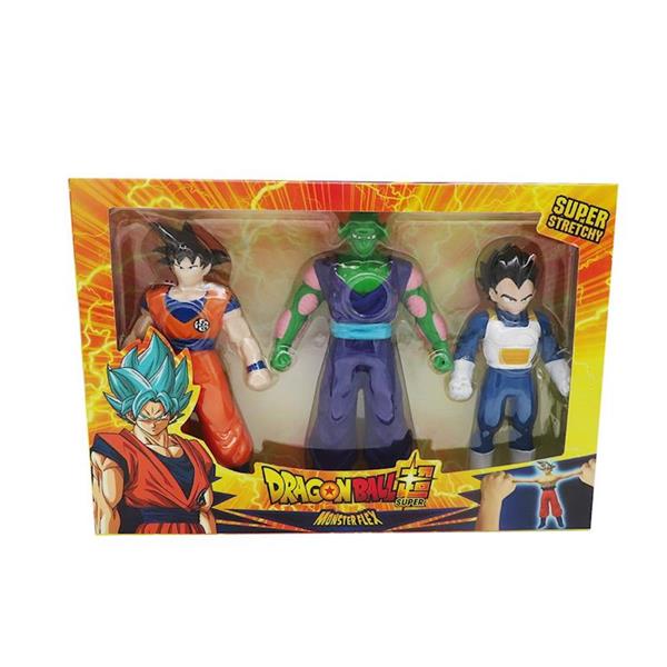 Imagen de Figura Estirable Monsterflex Dragon Ball Pack De 3.Estruja, retuerce y estira tus personajes de Dragon Ball. 25x16x4 cm - Modelos surtidos