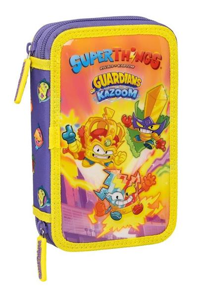 Imagen de Plumier Doble Pqño 28 Pcs Superthings Guardians Of Kazoom 12,5X19,5X4Cm