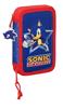 Imagen de Plumier Doble Pqño 28 Pcs Sonic "Let'S Roll" 12,5X19,5X4Cm