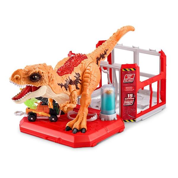 Imagen de Dinosaurio Robo Alive Dino Escape luces y sonidos Playset de jaula con slime y accesorios 30 x 40 cm