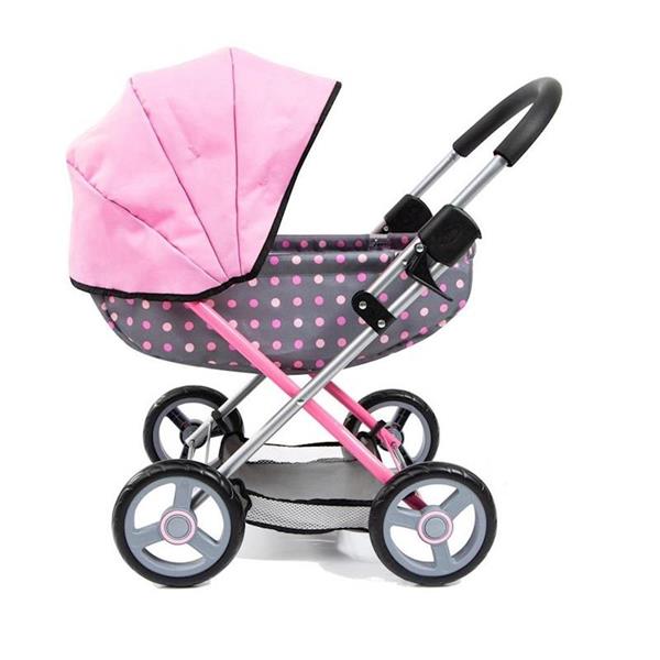 Imagen de Coche Muñecas Pram Cosy Gris/Rosa