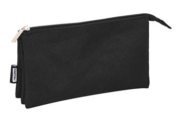 Imagen de Bolsa Para Lapices Triple Negro 22X12X3Cm