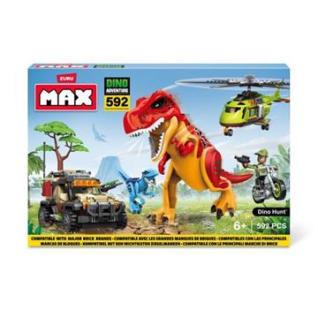 Imagen de Juego de construcción Max Dino con figuras, dinosaurios y accesorios (571 piezas) 33x48'3x7'6cm
