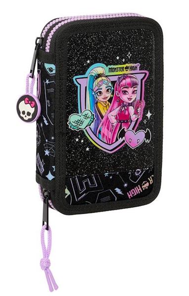 Imagen de Plumier Doble Pqño 28 Pcs Monster High 12,5X19,5X4Cm
