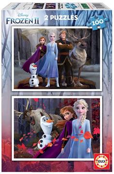 Imagen de 2 Puzzles De 100 Piezas Frozen "Believe" 31,6X21,7X4,6