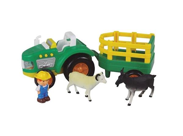 Imagen de Tractor Con Remolque Con 1 Figura Y Animales