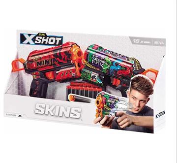 Imagen de Pack 2 Pistolas Dardos X-Shot Skins Flux