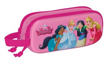 Imagen de Princesas Disney Estuche Doble 3D Safta