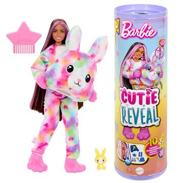 Imagen de Muñeca Barbie Cutie Reveal Sueños De Colores Muñeca con disfraz de Conejito y accesorios sorpresa.