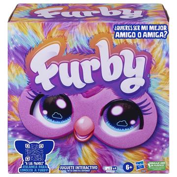 Imagen de Furby Tie Dye multicolor. Se mueve,habla,canta,se ilumina e incluso responde a su voz con mas de 600 reacciones .12,7x22,9x22,9 cm