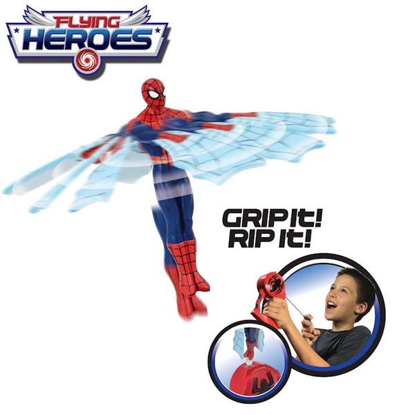 Imagen de Spiderman Flying Heroes Juguete Volador Electrónico con Lanzador