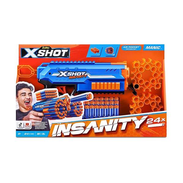 Imagen de Pistola X-Shot Insanity- Manic 24 dardos 30x15x4cm