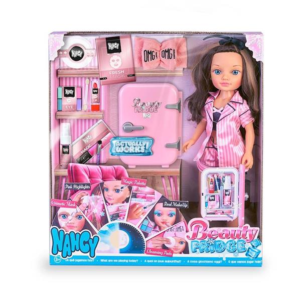 Imagen de Muñeca Nancy Beauty Fridge 42 cm ¡preparate para una emocionante rutina de belleza! mete los accesorios en la nevera para que se enfríen