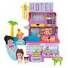 Imagen de Hotel 5 estrellas Pinypon con diferentes estancias y piscina infinita para la diversión, incluye 2 figuras y muchos accesorios