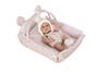 Imagen de Muñeca Elegance Natal Rosa con Cunita de 33 cm