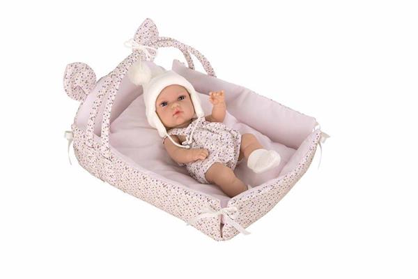 Imagen de Muñeca Elegance Natal Rosa con Cunita de 33 cm