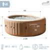 Imagen de Jacuzzi Purespa burbujas redondo beig D236 x 71 cm 1339 litros 