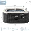 Imagen de Jacuzzi Purespa burbujas Greystone deluxe para 4 personas 795 litros 211x211x71 cm