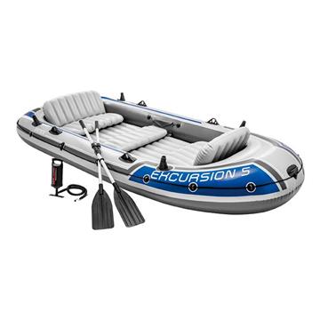 Imagen de Barca para 5 personas Excursión 5 con remos con mango de aluminio + bomba de hinchado + accesorios 366X168X43 cm